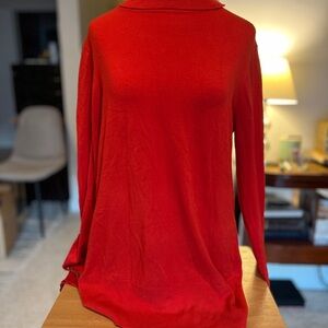 Long Tall Sally Bold Red Turtleneck Large